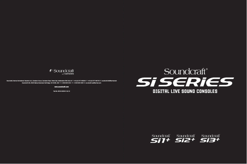 Página 1 del manual Folleto Soundcraft Si3+