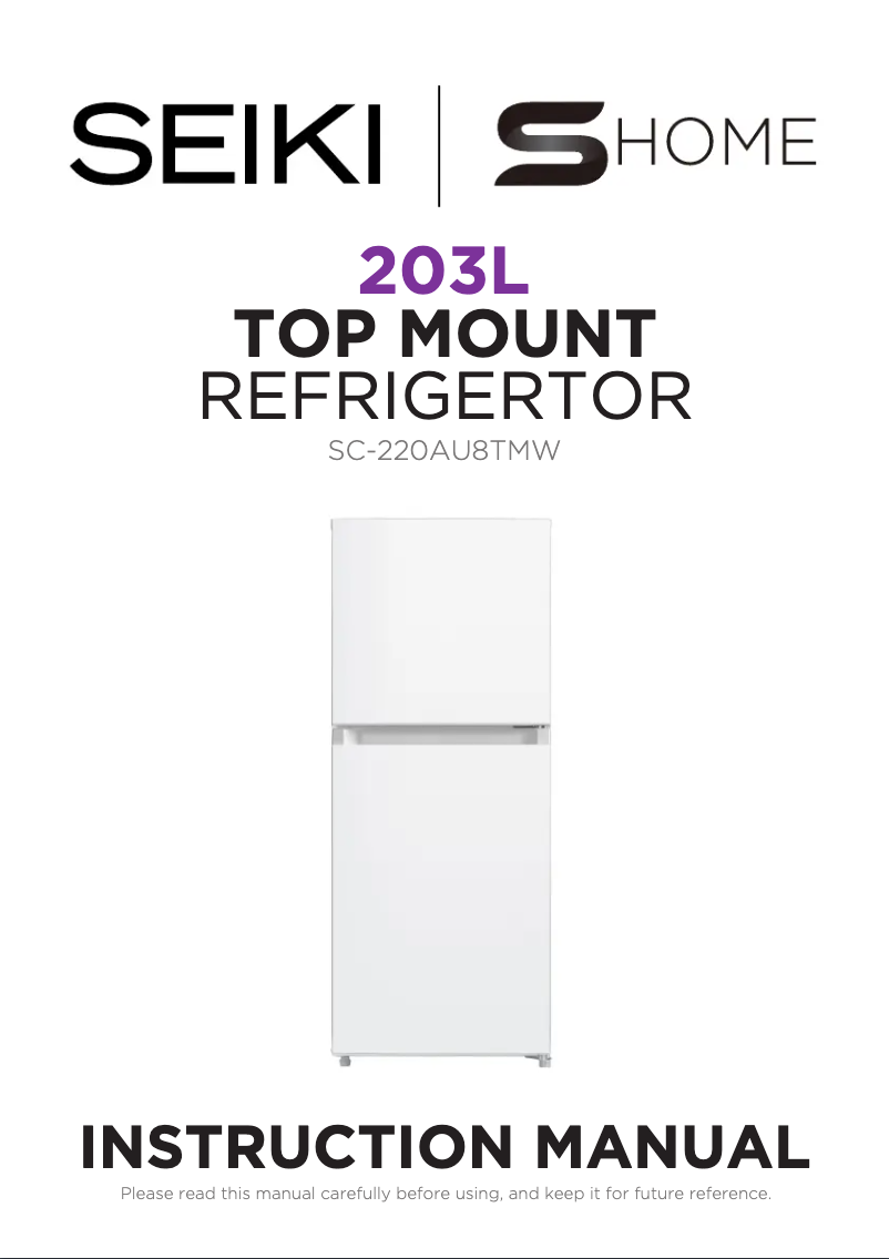 Page 1 de la notice Manuel utilisateur Seiki SC-220AU8TMW