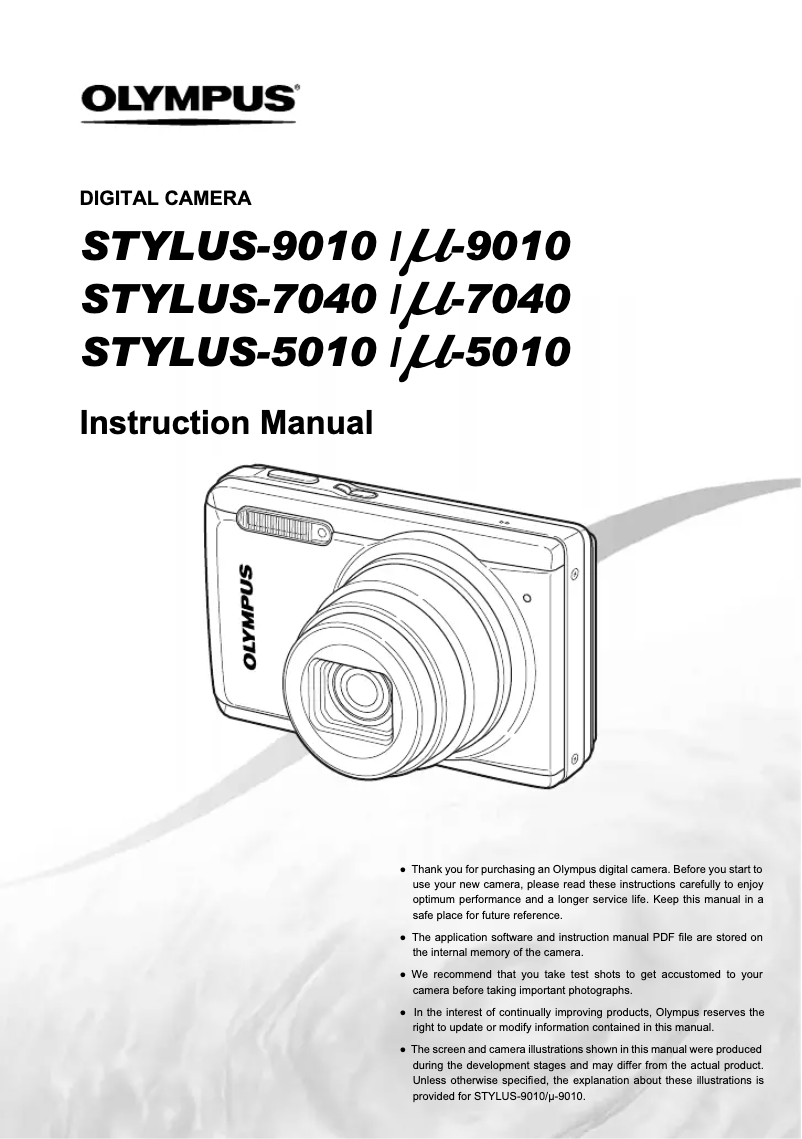 Image de la première page du manuel de l'appareil Stylus 5010