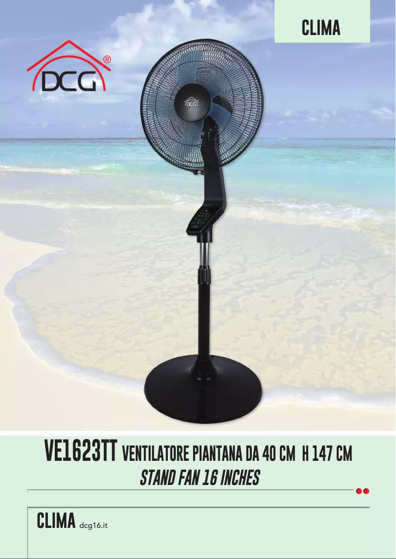 Page 1 de la notice Manuel utilisateur DCG VE1623TT