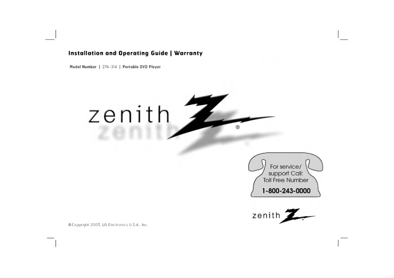 Page 1 de la notice Manuel utilisateur LG DP9911NM