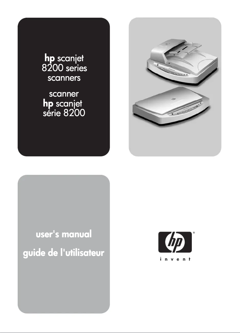 Page n°1 - Manuel utilisateur HP Scanjet 8200