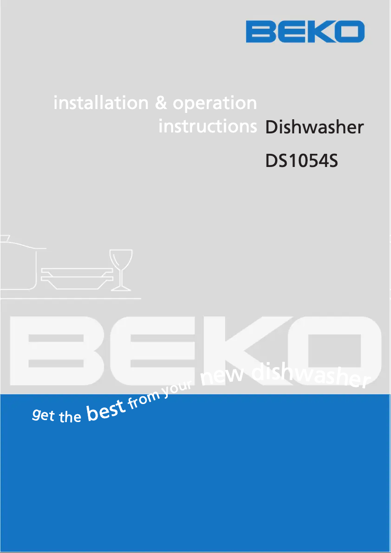 Page 1 de la notice Manuel utilisateur Beko DS 1054 S