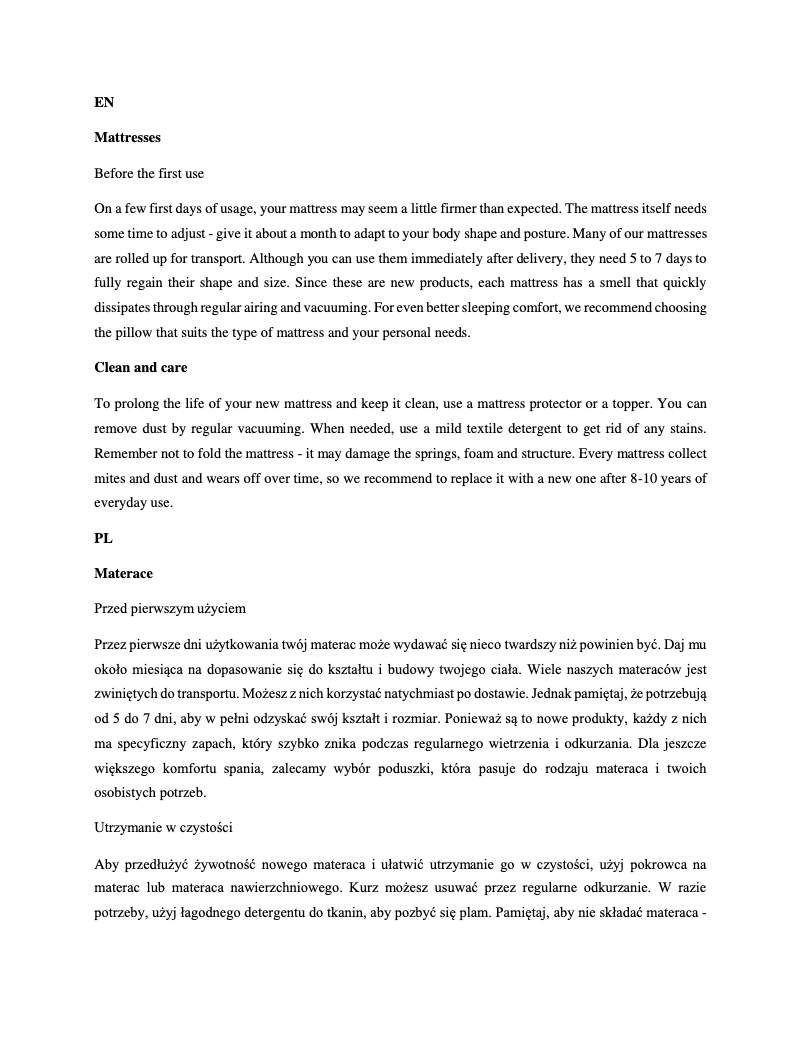 Page 1 de la notice Manuel utilisateur Beliani LUXUS