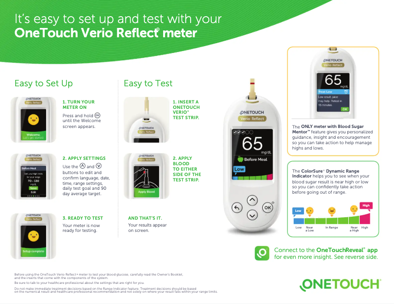 Image de la première page du manuel de l'appareil Verio Reflect