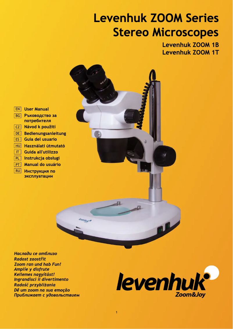 Page n°1 - Manuel utilisateur Levenhuk ZOOM 1T