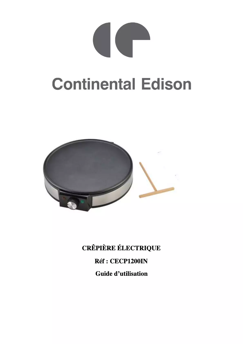 Página 1 del manual Manual de usuario Continental Edison CECP1200IN
