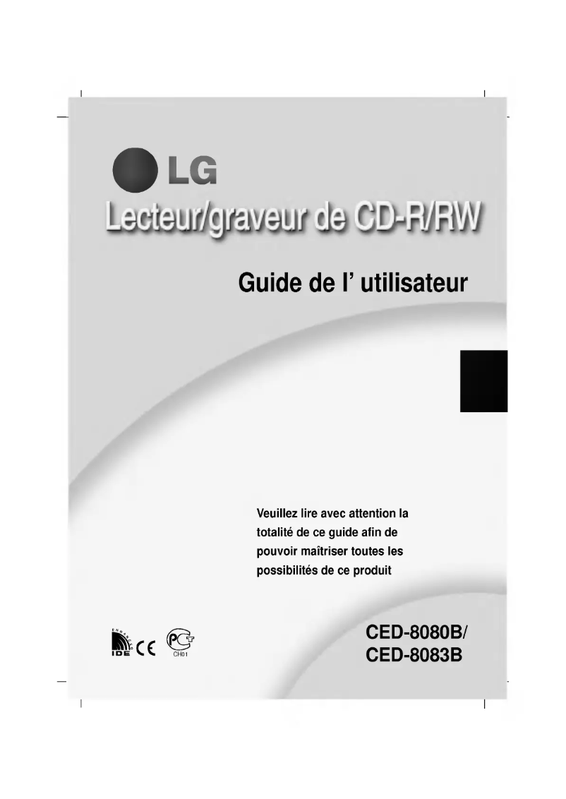 Image de la première page du manuel de l'appareil CED-8080B