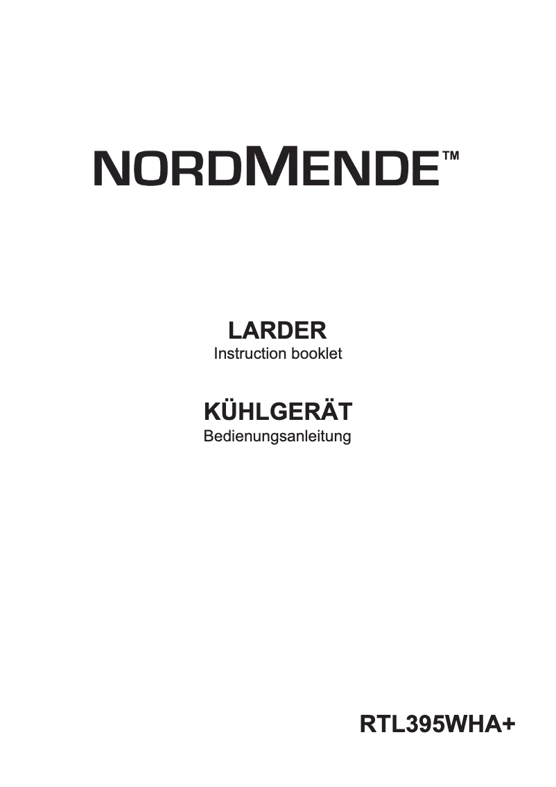Page 1 de la notice Manuel utilisateur Nordmende RTL395WHA