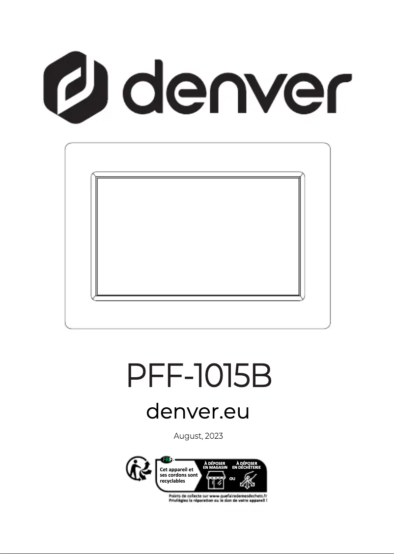 Page 1 de la notice Manuel utilisateur Denver PFF-1015