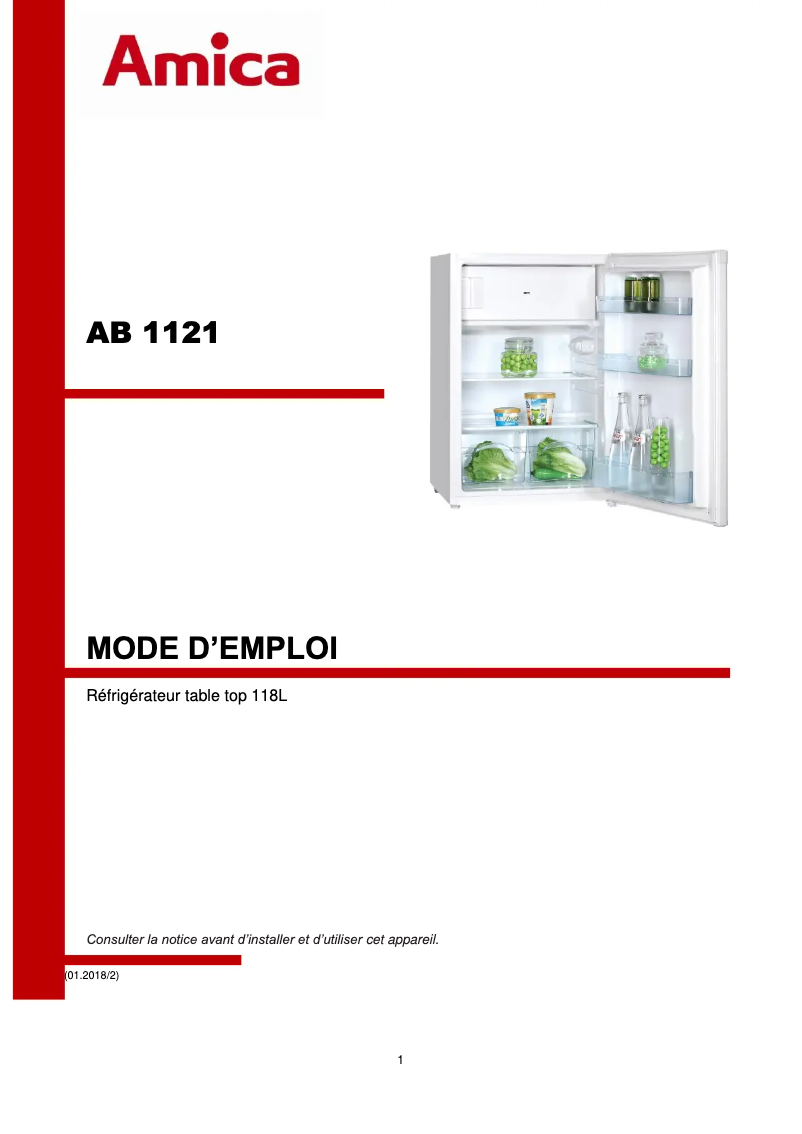 Image de la première page du manuel de l'appareil AB1121