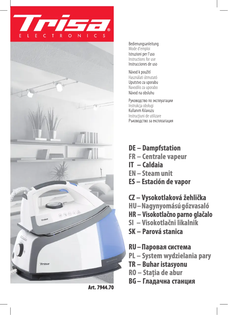 Page 1 de la notice Manuel utilisateur Trisa Permanent Steam i4470