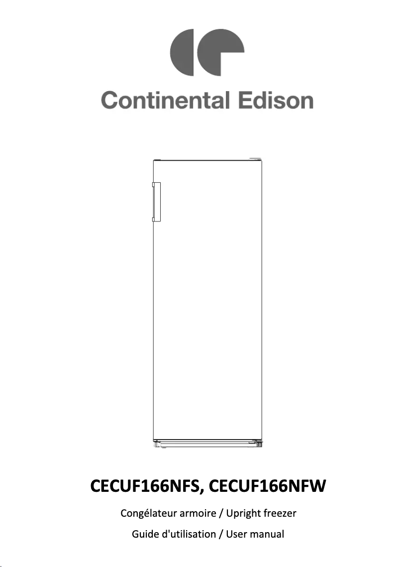 Page n°1 - Manuel utilisateur Continental Edison CECUF166NFS