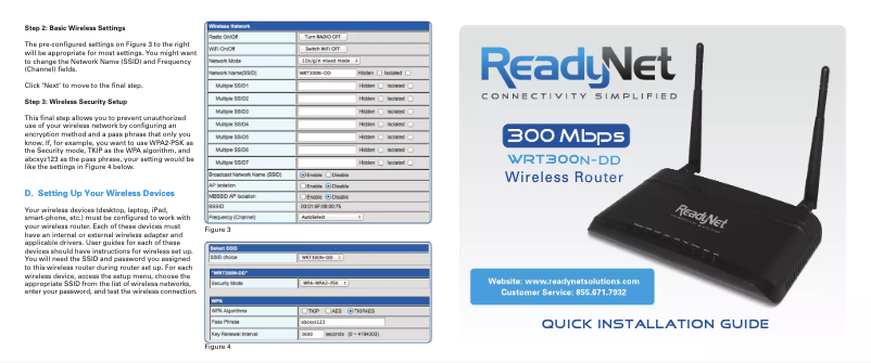 Page n°1 - Manuel utilisateur Readynet WRT300N-DD