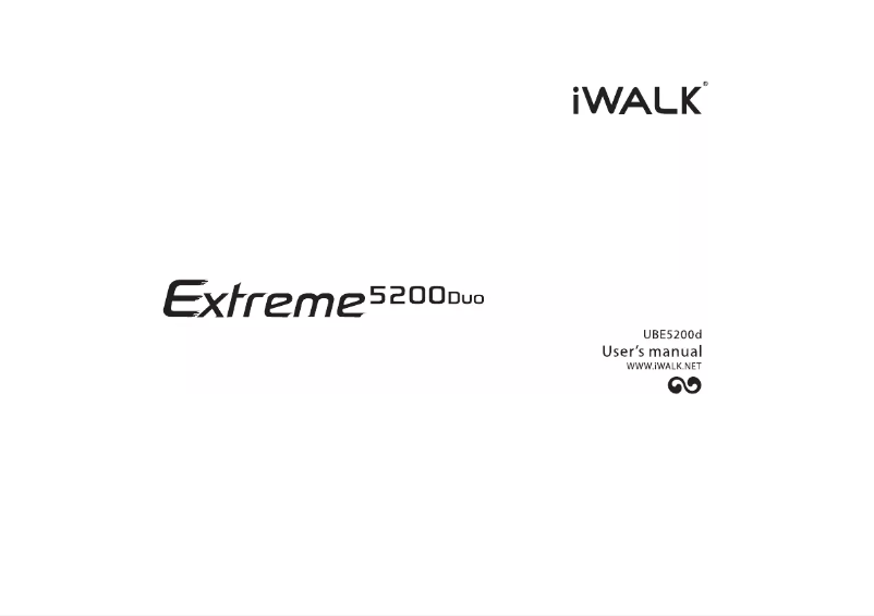 Page 1 de la notice Manuel utilisateur iWALK Extreme 5200 Duo