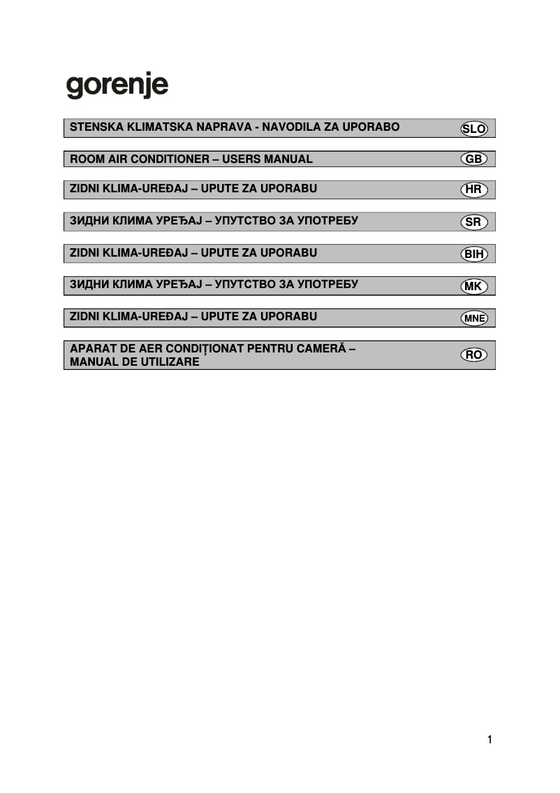 Page 1 de la notice Manuel utilisateur Gorenje KAS35ZSDCINVA