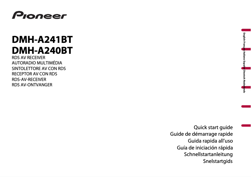 Page n°1 - Guide de démarrage rapide Pioneer DMH-A241BT