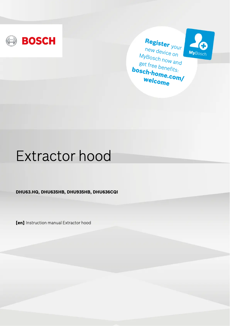 Página 1 del manual Manual de instrucciones Bosch DHU636HQ