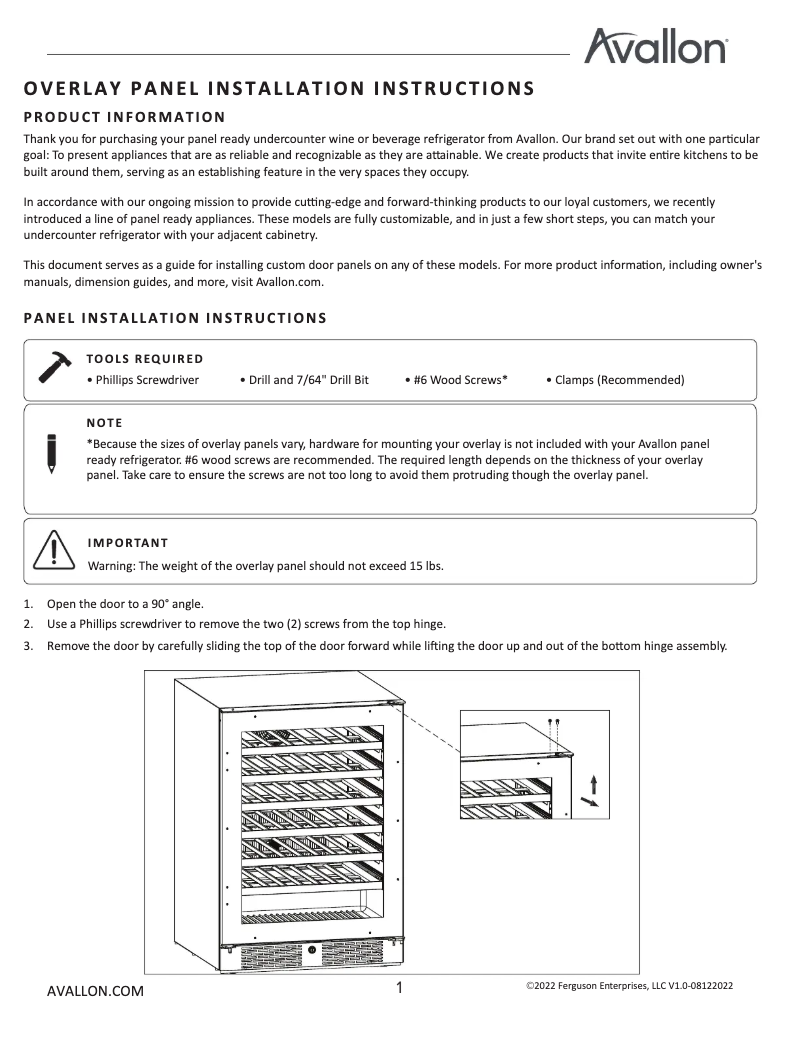 Image de la première page du manuel de l'appareil AWC242DZRH