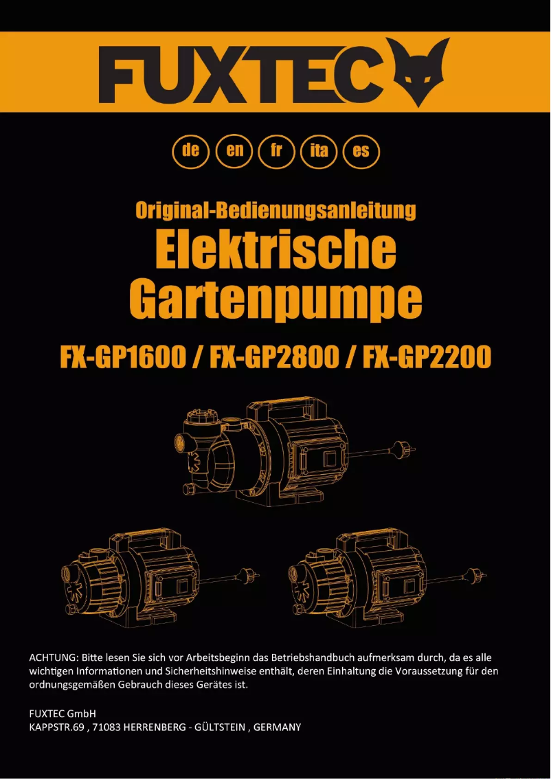 Image de la première page du manuel de l'appareil FX-GP2800