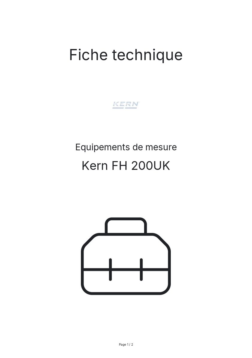 Image de la première page du manuel de l'appareil FH 200UK