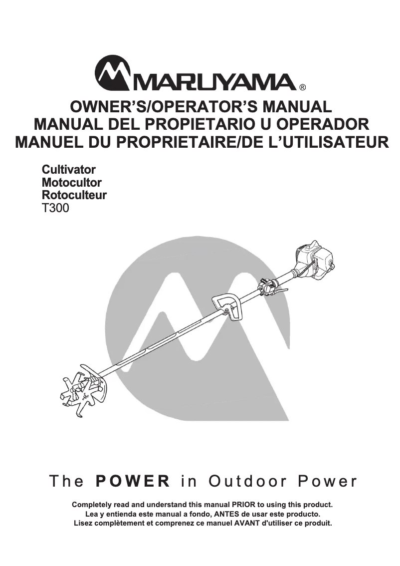 Page 1 de la notice Manuel utilisateur Maruyama T300