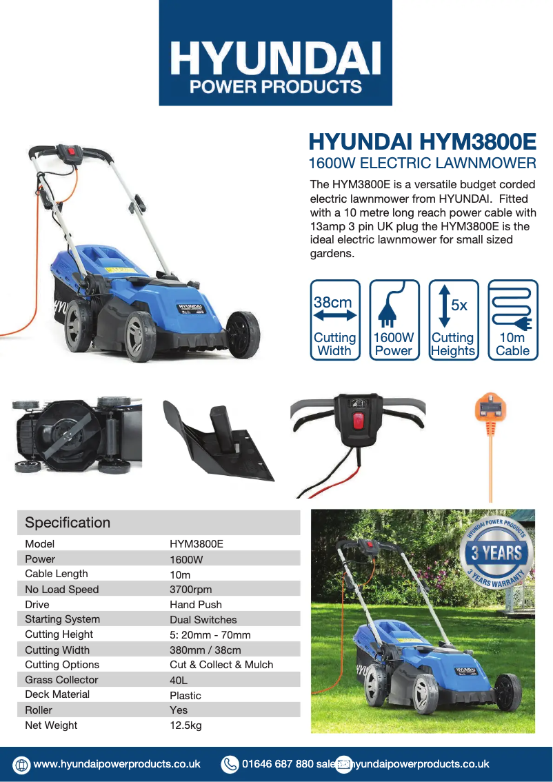 First page image of the manual for HYM3800E