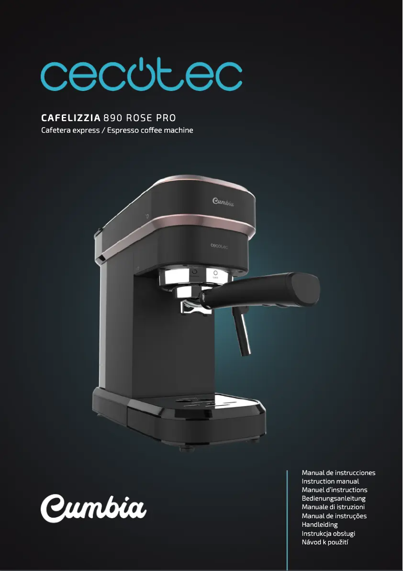 Image de la première page du manuel de l'appareil Cafelizzia 890