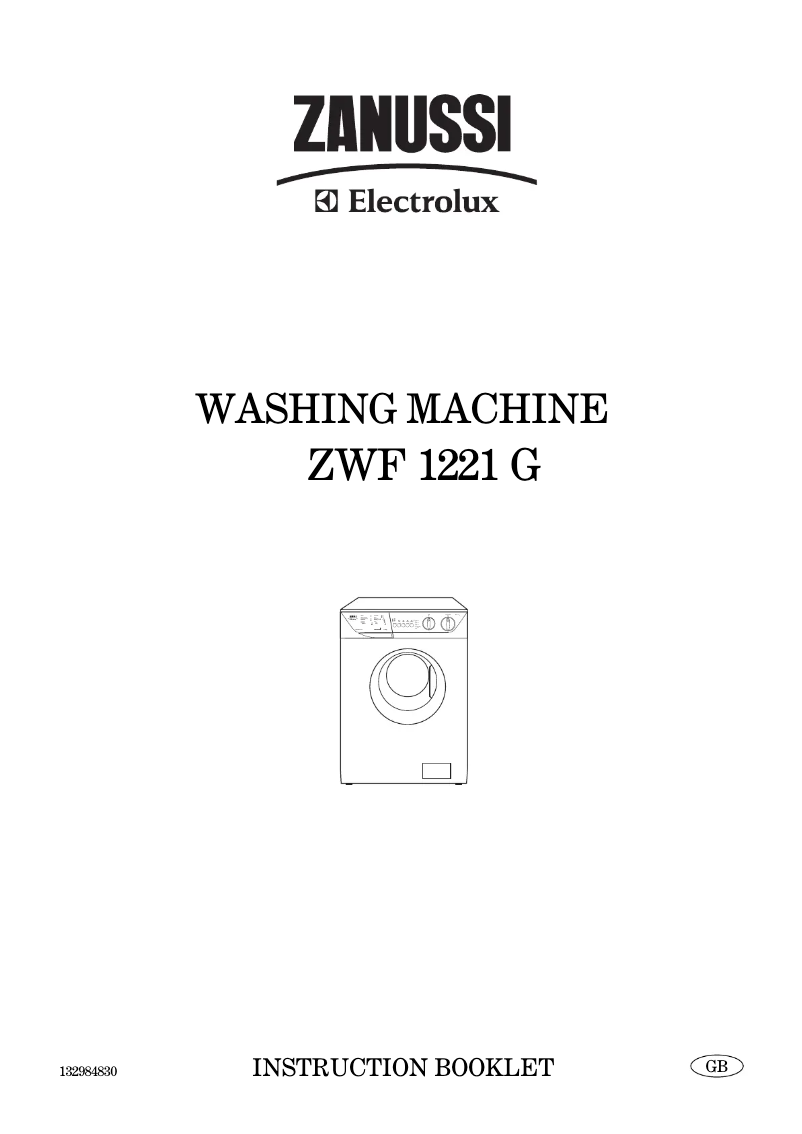 Page 1 de la notice Manuel utilisateur Zanussi ZWF1221G