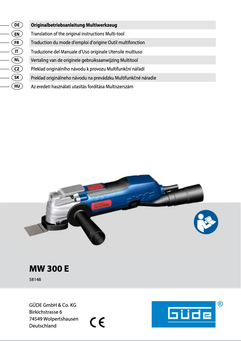 Page n°1 - Manuel utilisateur Güde MW 300 E
