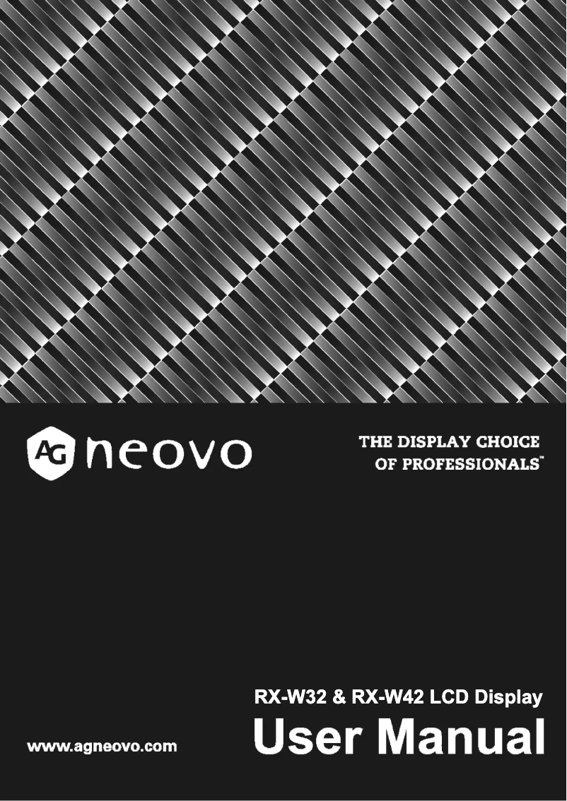 Page 1 of the manual User Manual AG Neovo RX-W42