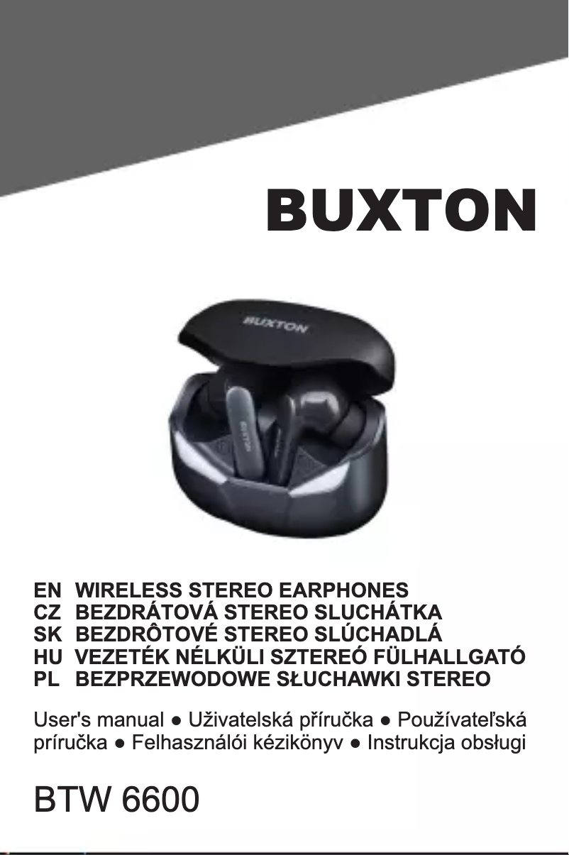 First page image of the manual for BTW 6600