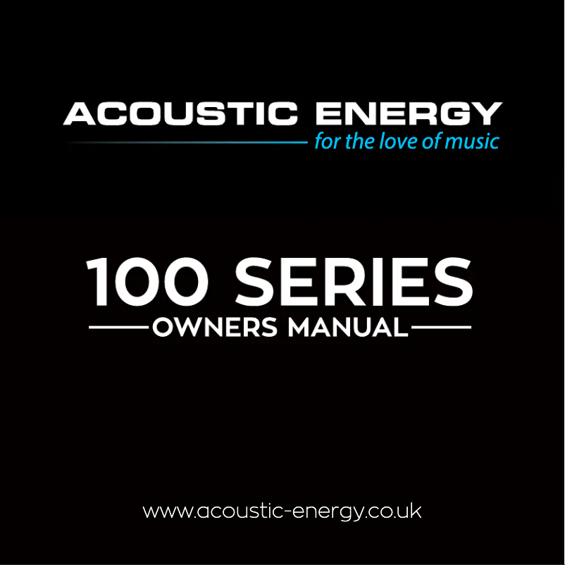 Page n°1 - Manuel utilisateur Acoustic Energy AE105