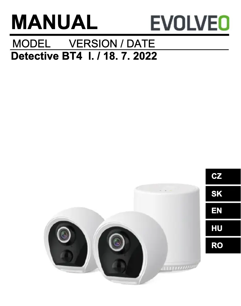 Page 1 de la notice Manuel utilisateur Evolveo Detective BT4