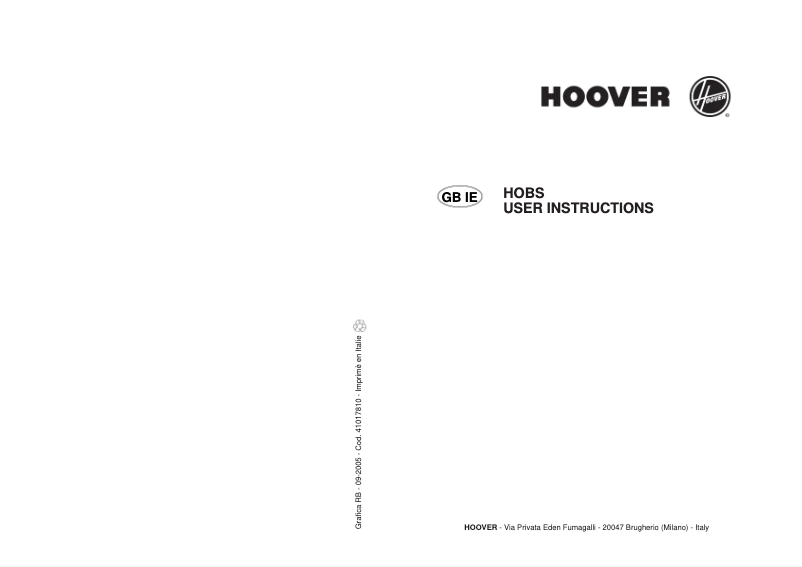 Page n°1 - Manuel utilisateur Hoover HGH 640/1 X