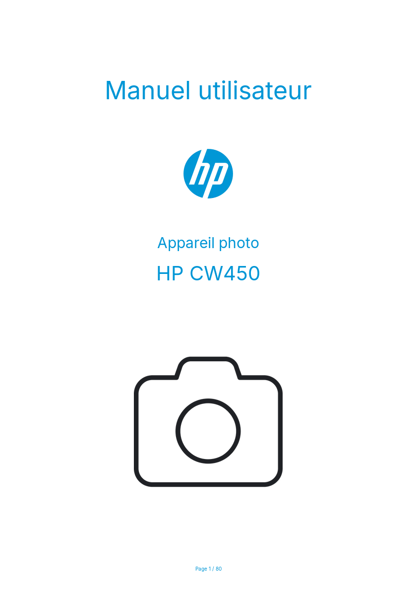 Page n°1 - Manuel utilisateur HP CW450