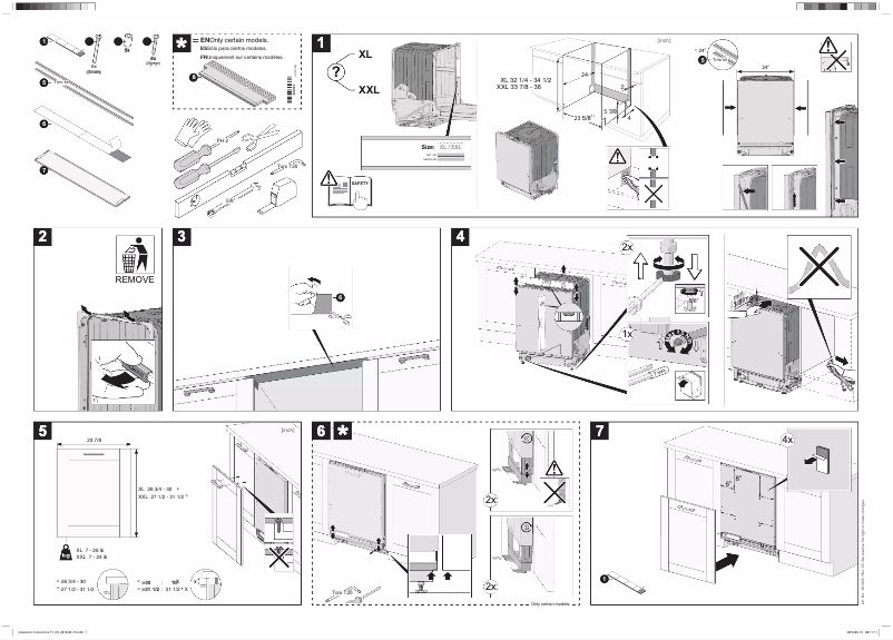 Page 1 de la notice Guide d'installation Asko DFI675XXL