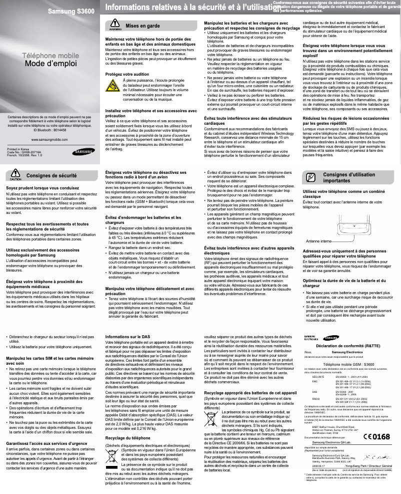 Page 1 de la notice Manuel utilisateur Fantec S3600