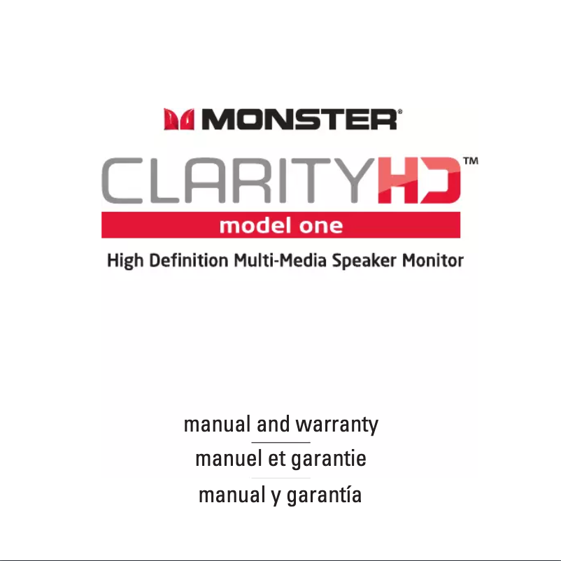 Image de la première page du manuel de l'appareil Clarity HD