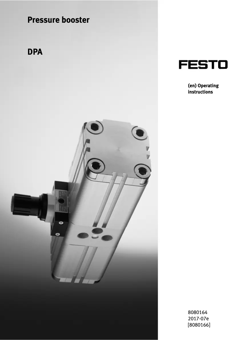 Page n°1 - Manuel utilisateur Festo DPA-40-D