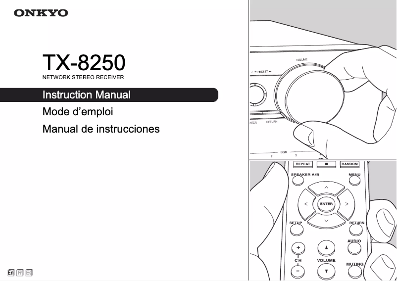Page 1 de la notice Manuel utilisateur Onkyo TX8250B