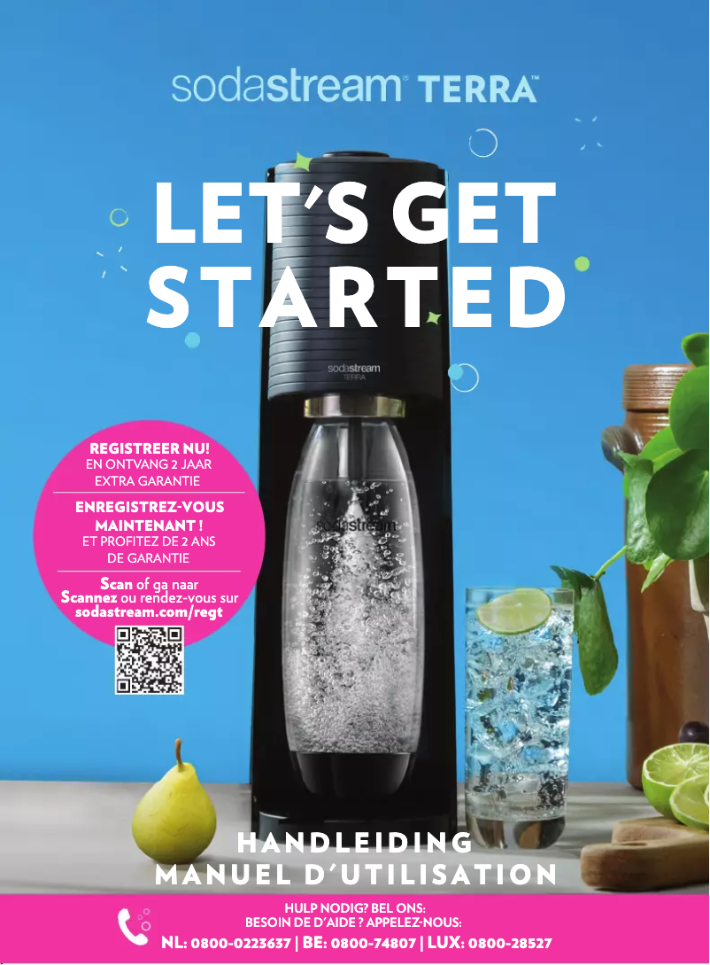Page 1 de la notice Manuel utilisateur SodaStream TERRA
