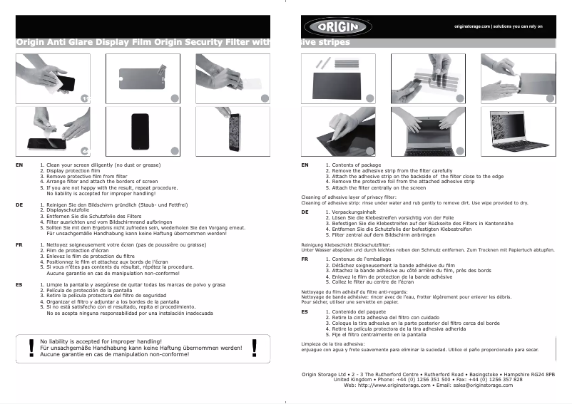 Page n°1 - Manuel utilisateur Origin Storage OSFT2WAD10.1L