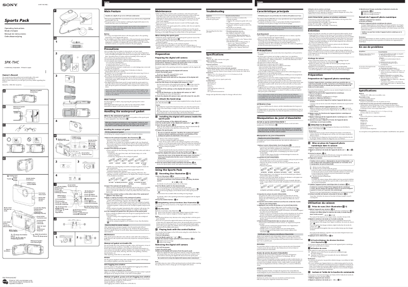 Page 1 de la notice Manuel utilisateur Sony SPK-THC