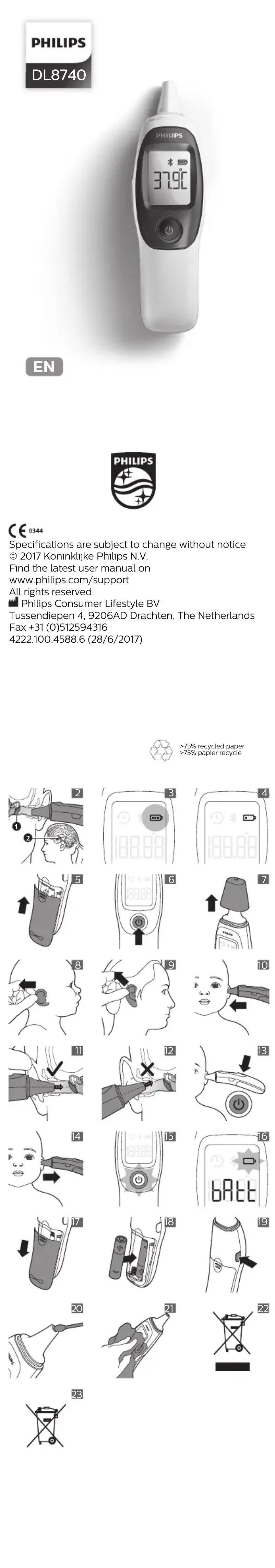 Image de la première page du manuel de l'appareil DL8740