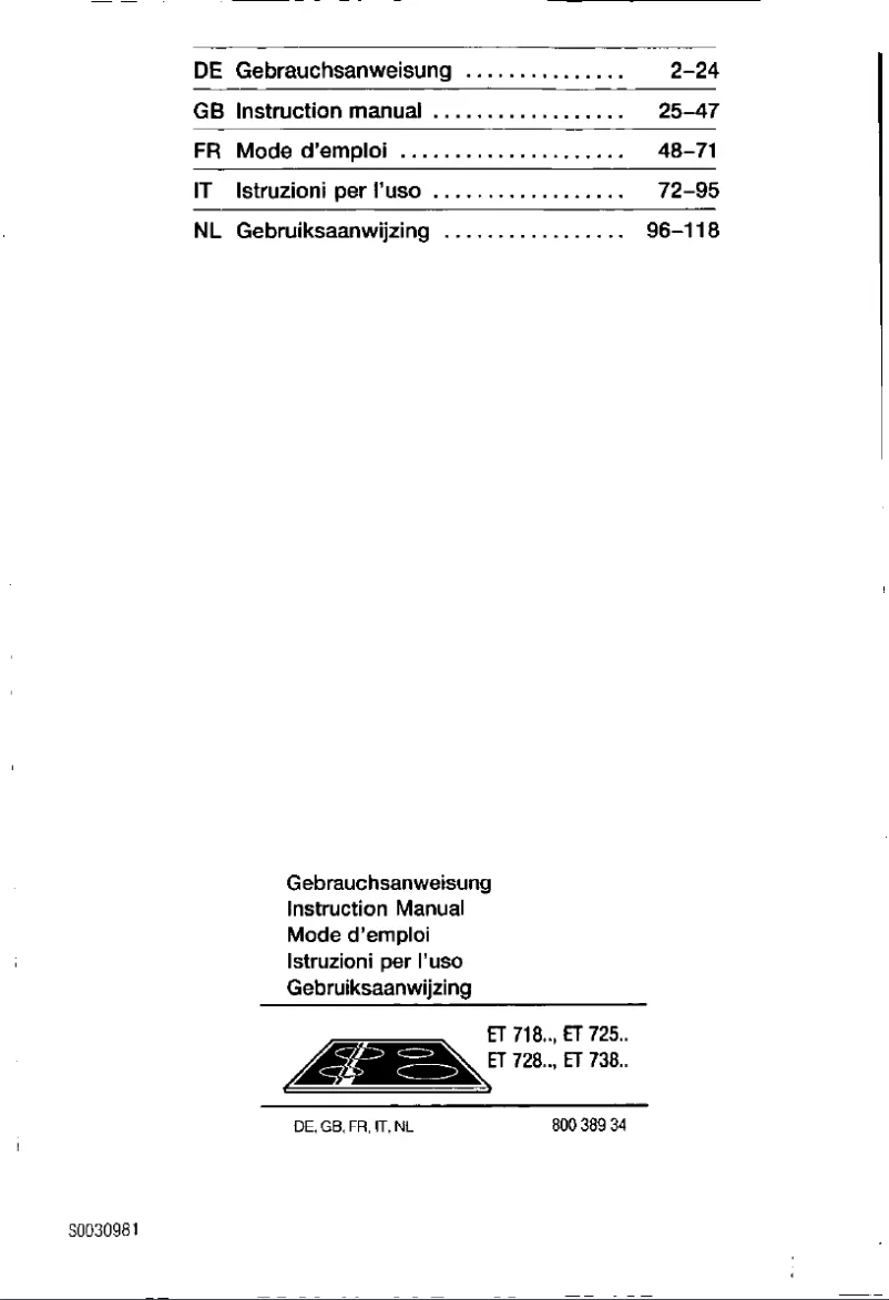 Image de la première page du manuel de l'appareil ET725701