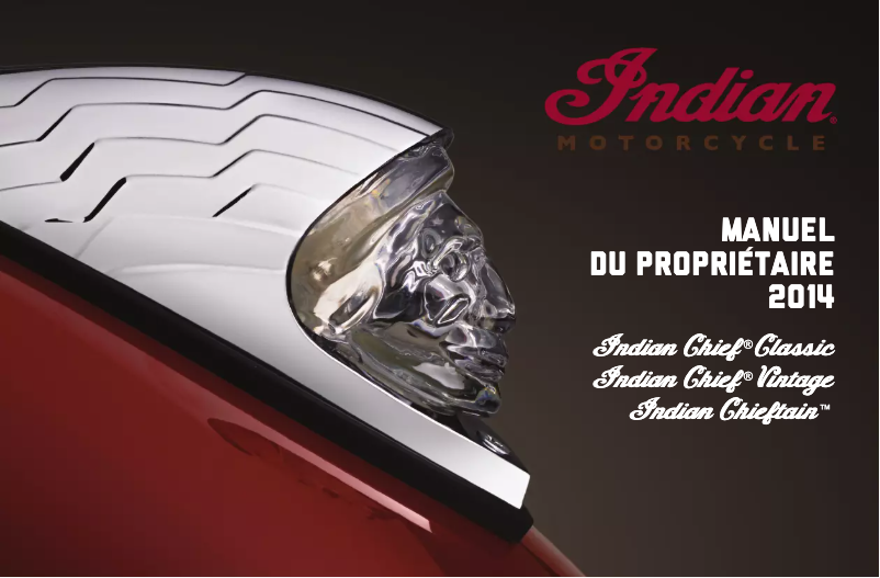 Page 1 de la notice Manuel utilisateur Indian Chieftain (2014)