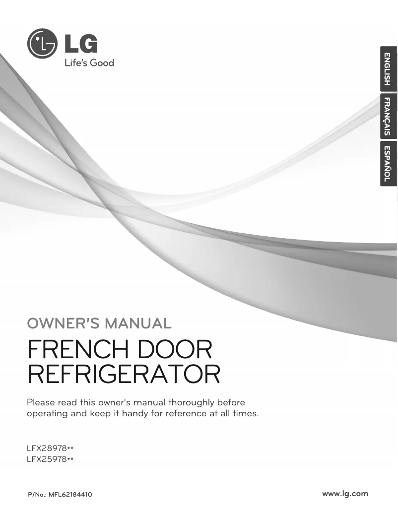 Page 1 de la notice Manuel utilisateur LG LFX25978SB