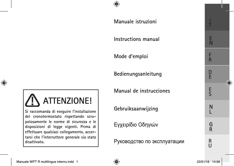 Page 1 de la notice Manuel utilisateur IMIT Techno WPT R 578148