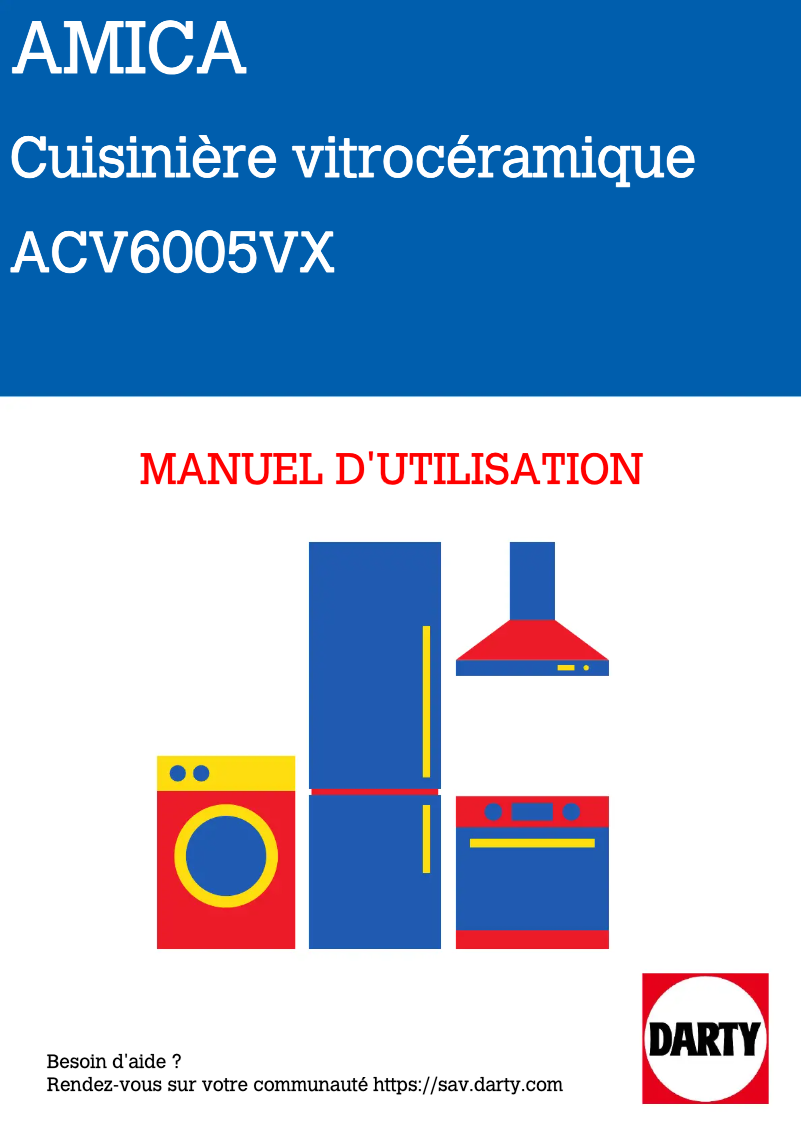 Page n°1 - Manuel utilisateur Amica ACV6005VX
